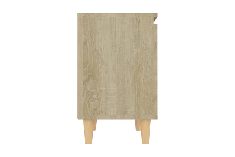 Sängbord med massiva träben sonoma-ek 40x30x50 cm - Brun - Möbler - Sovrum - Sängbord