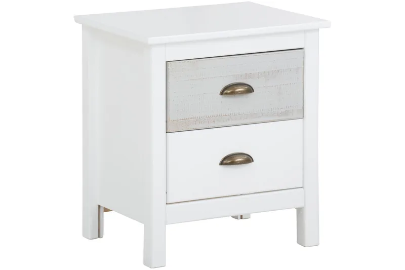 Meridian Sängbord 120 cm - Vit/Ljusgrå - Möbler - Sovrum - Sängbord