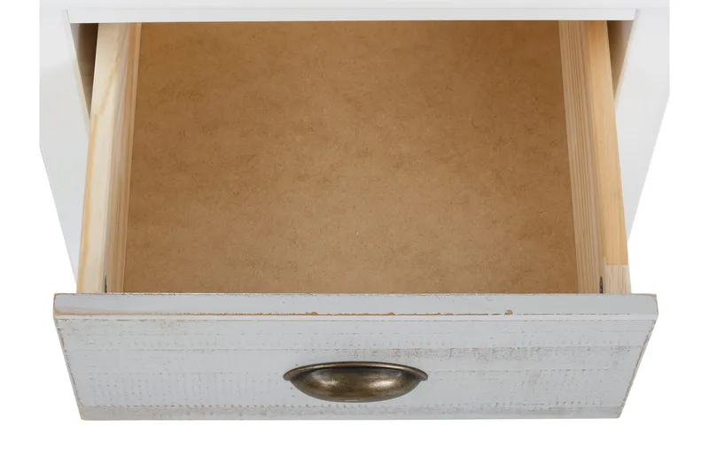 Meridian Sängbord 120 cm - Vit/Ljusgrå - Möbler - Sovrum - Sängbord