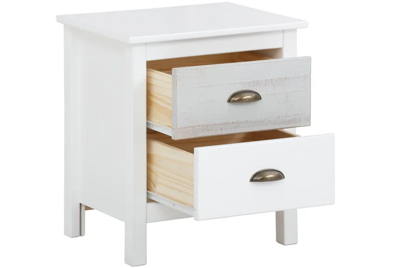 Meridian Sängbord 120 cm - Vit/Ljusgrå - Möbler - Sovrum - Sängbord