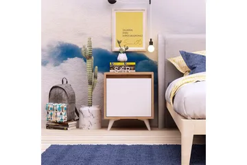 Mod Design Sängbord 45 cm med Förvaring Vitt Skåp - Trä/Vit - Möbler - Sovrum - Sängbord