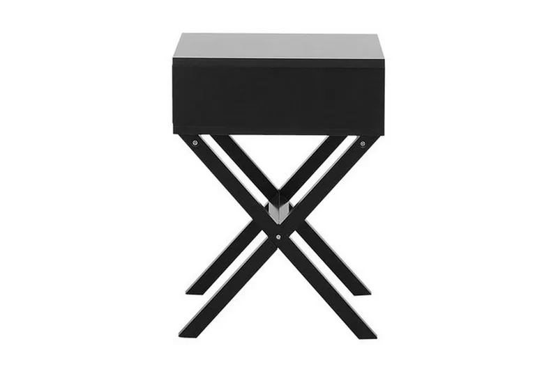 Mondejar Sängbord 40 cm med Förvaring Låda - Svart - Möbler - Sovrum - Sängbord