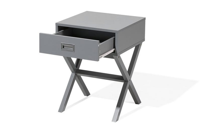 MONDSEE Sängbord 40 cm med Förvaring Låda Grå - Sängbord - Bord