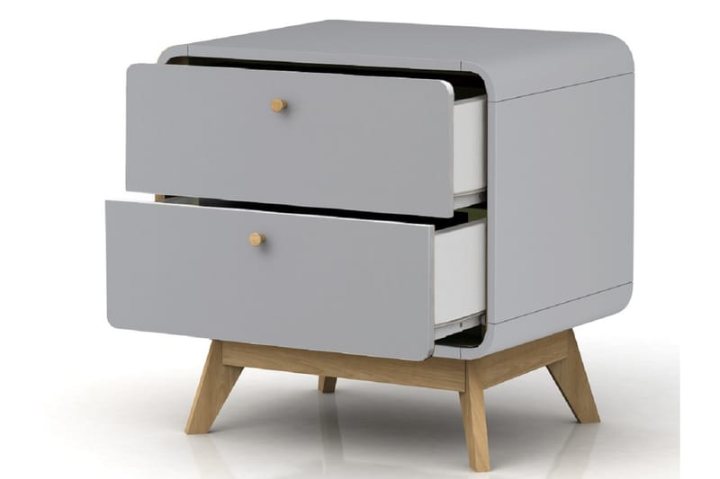MUNCIE Sängbord 51 cm Grå - Möbler - Sovrum - Sängbord