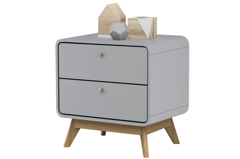 MUNCIE Sängbord 51 cm Grå - Möbler - Sovrum - Sängbord