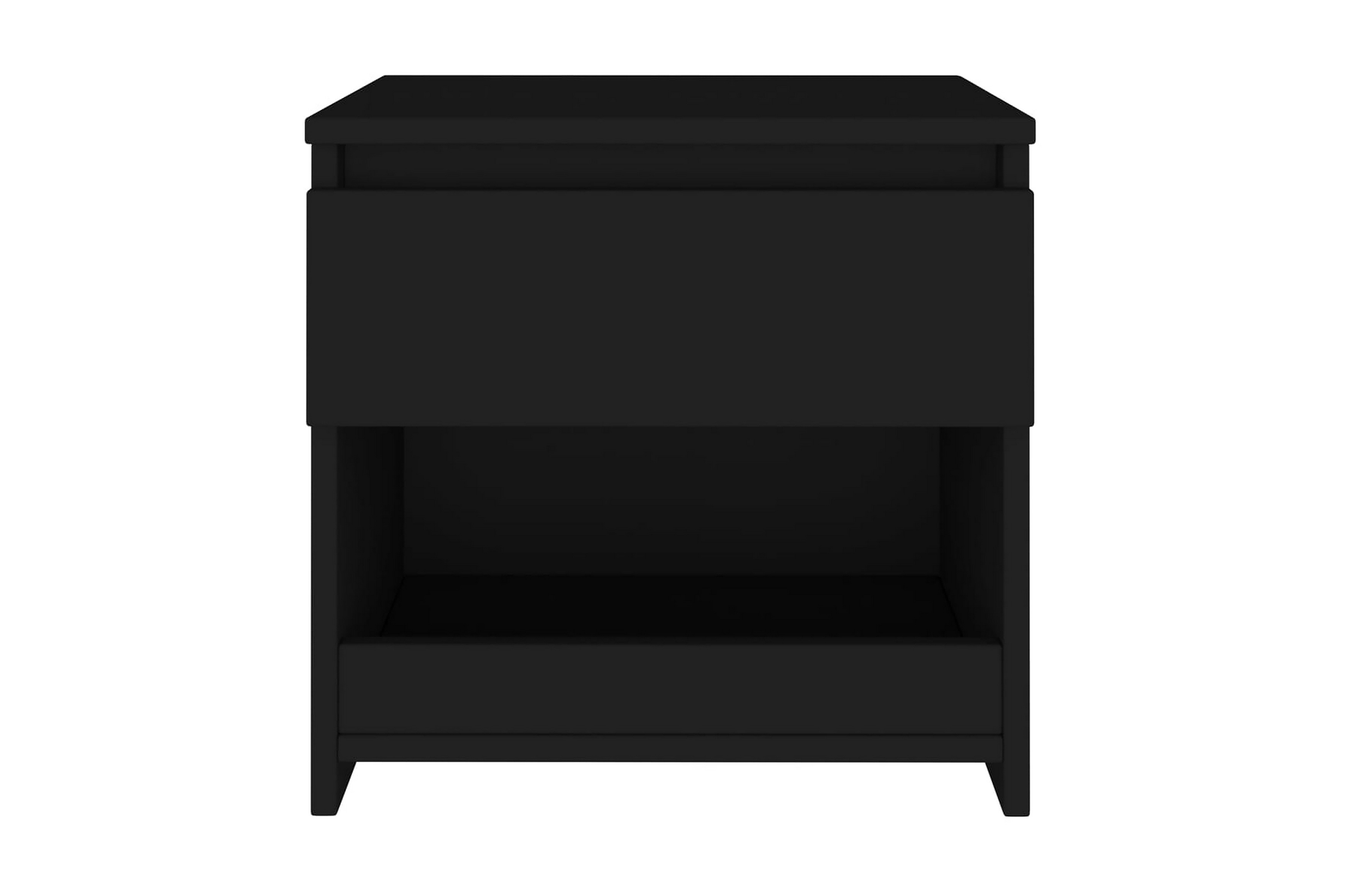 Nattduksbord 2 st svart 40x30x39 cm spånskiva – Svart