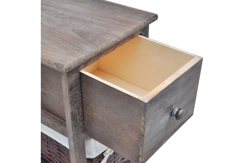 Nattduksbord 2 st trä brun - Brun - Sängbord - Bord