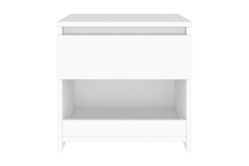 Nattduksbord 2 st vit 40x30x39 cm spånskiva - Vit - Sängbord - Bord