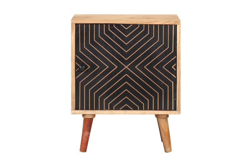 Nattduksbord 40x30x50 cm massivt acaciaträ - Grå - Möbler - Sovrum - Sängbord