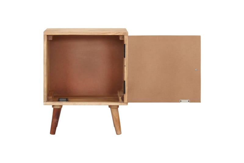 Nattduksbord 40x30x50 cm massivt acaciaträ - Grå - Möbler - Sovrum - Sängbord