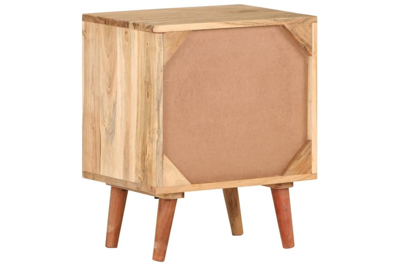 Nattduksbord 40x30x50 cm massivt acaciaträ - Grå - Möbler - Sovrum - Sängbord