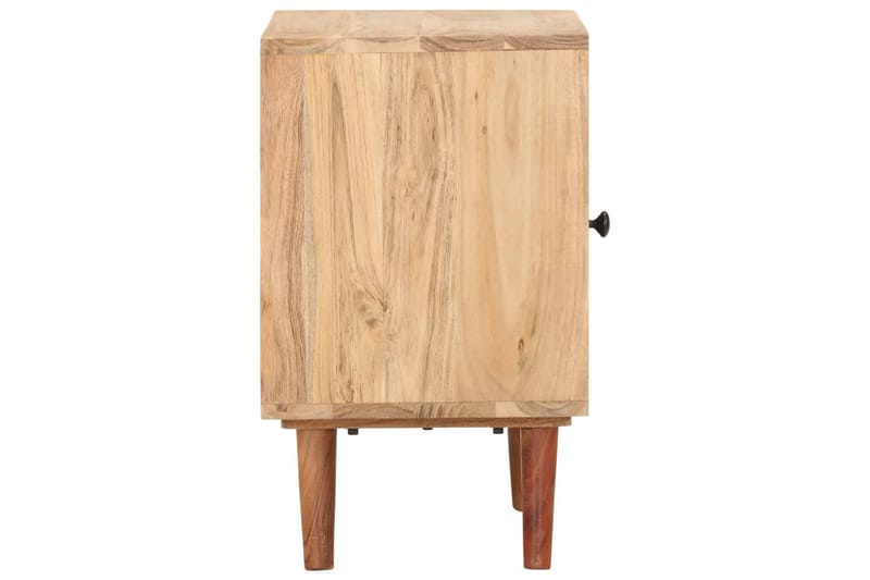 Nattduksbord 40x30x50 cm massivt acaciaträ - Grå - Möbler - Sovrum - Sängbord