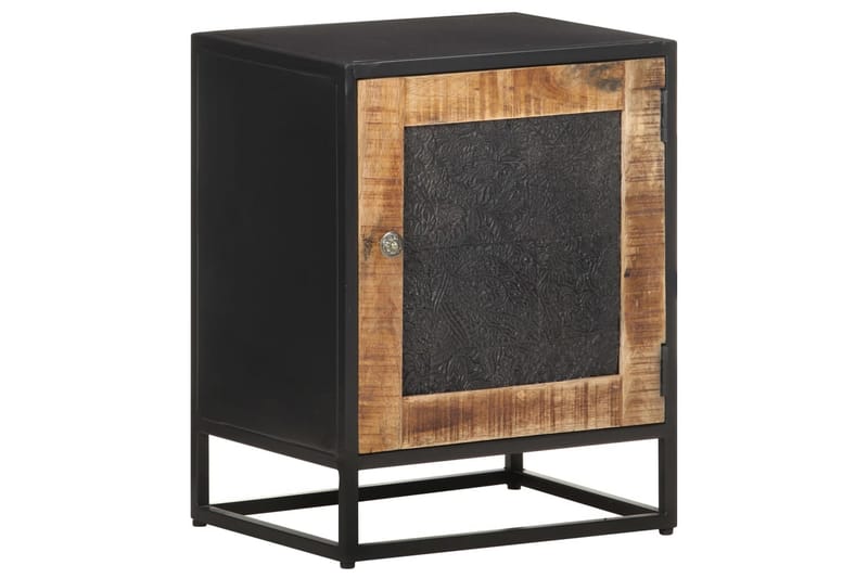 Nattduksbord 40x30x50 cm massivt grovt mangoträ - Svart - Möbler - Sovrum - Sängbord