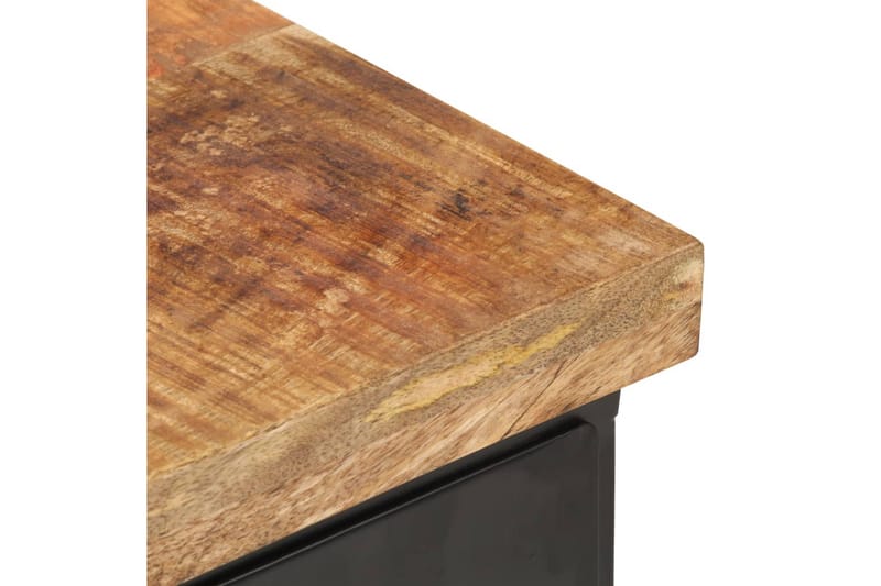 Nattduksbord 40x30x52 cm grovt mangoträ - Svart - Sängbord - Bord
