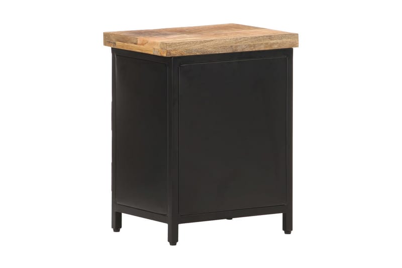 Nattduksbord 40x30x52 cm grovt mangoträ - Svart - Möbler - Sovrum - Sängbord