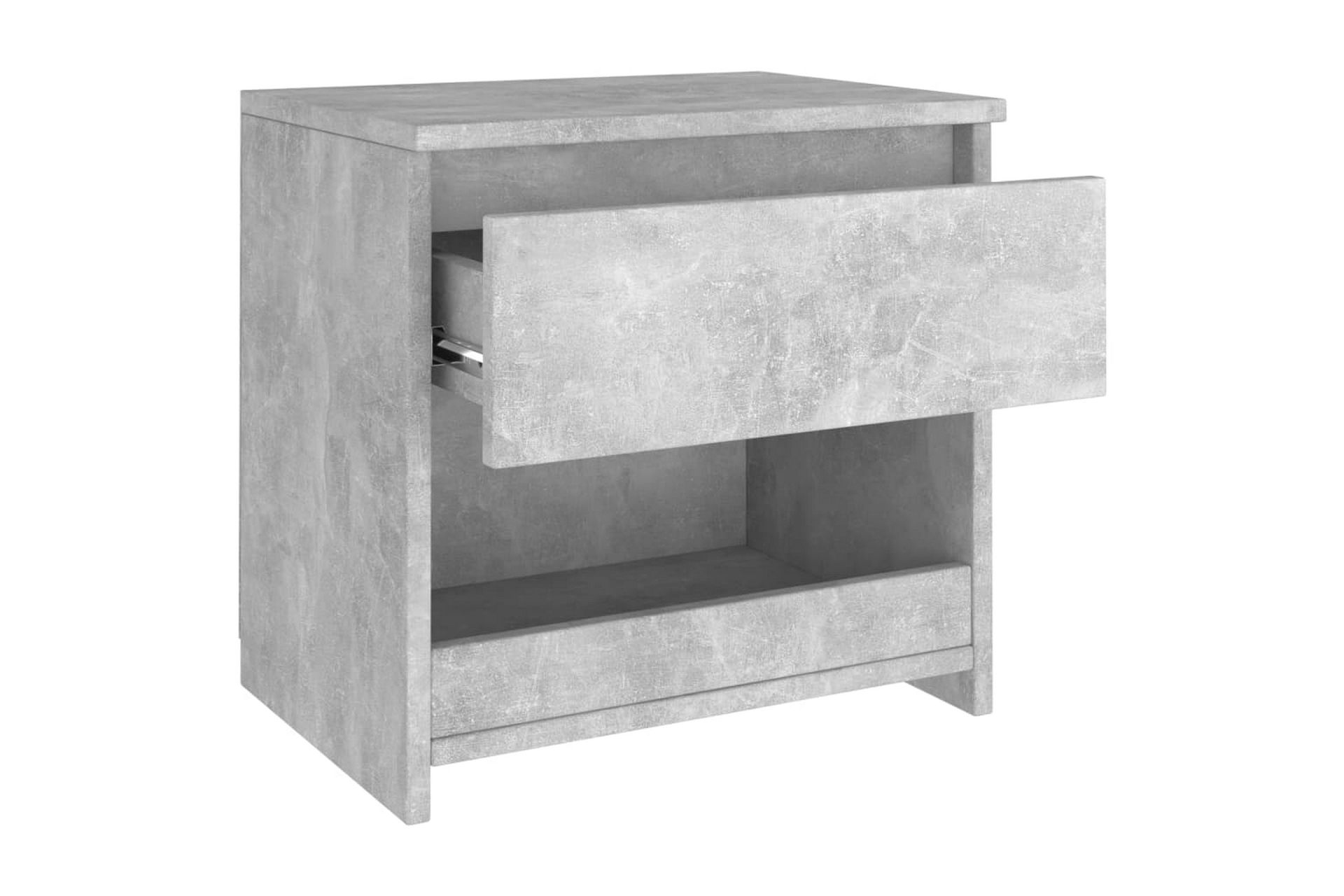 Nattduksbord betonggrå 40x30x39 cm spånskiva - Grå - Möbler - Sovrum - Sängbord