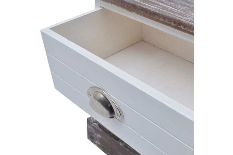 Nattduksbord brun och vit - Flerfärgad - Sängbord - Bord