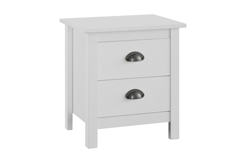 Nattduksbord Hill Range 2 st vit 46x35x49,5 cm massiv furu - Vit - Möbler - Sovrum - Sängbord