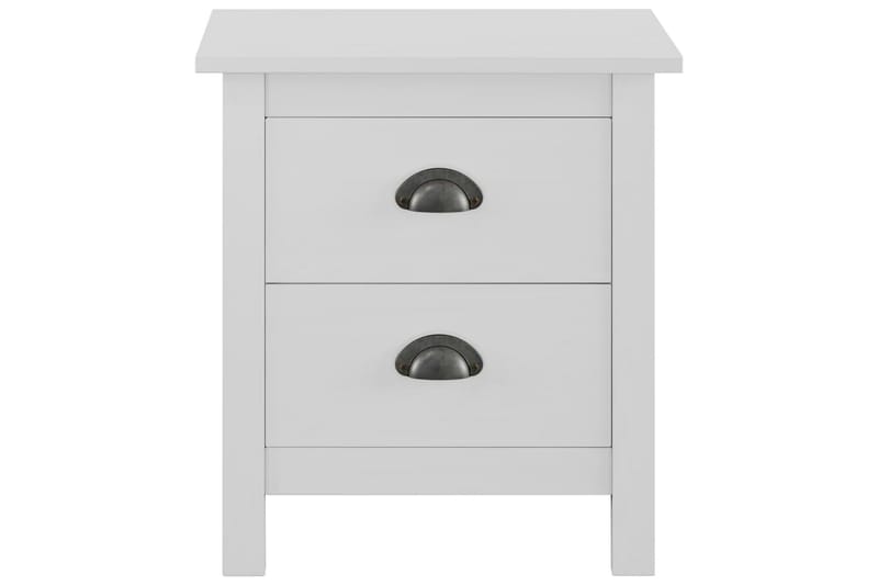 Nattduksbord Hill Range vit 46x35x49,5 cm massiv furu - Vit - Möbler - Sovrum - Sängbord