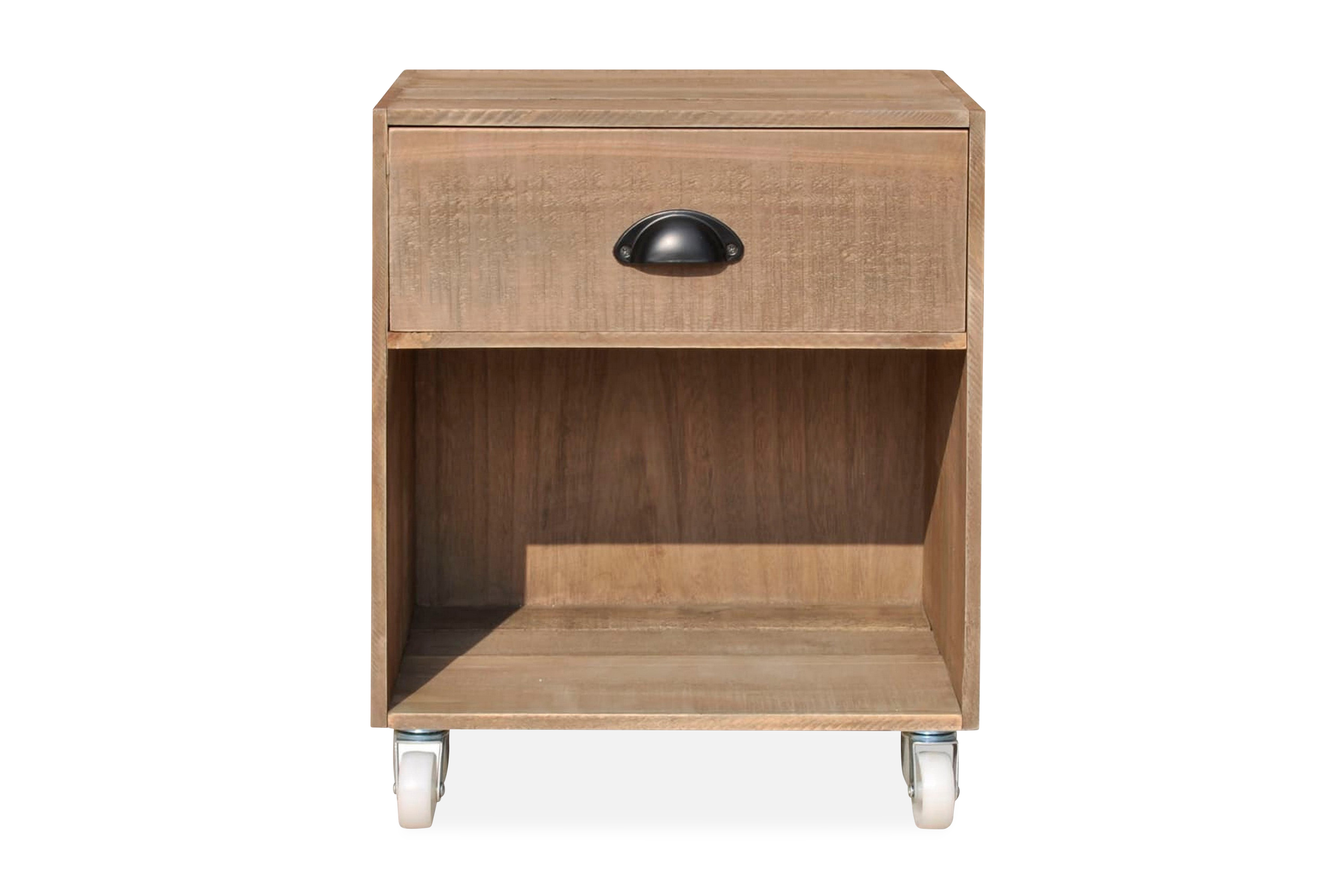 nattduksbord i massivt trä 2 st brun - brun