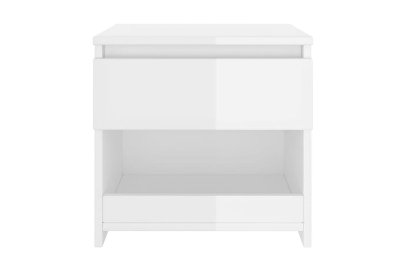 Nattduksbord vit högglans 40x30x39 cm spånskiva - Vit - Möbler - Sovrum - Sängbord