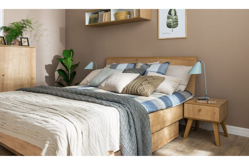 Nature Sängbord 40 cm med Förvaring Ek - Natur - Möbler - Sovrum - Sängbord