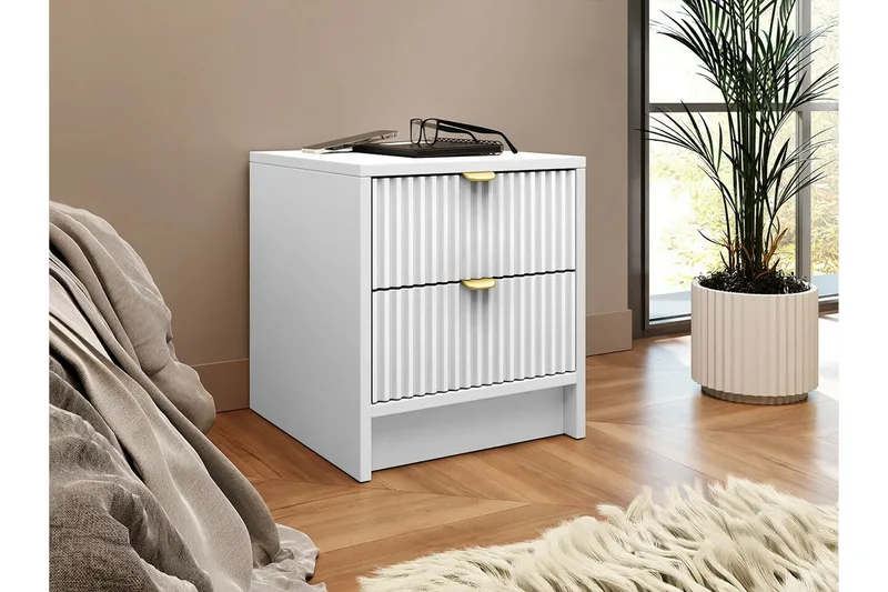 Novaj Sängbord 35 cm - Vit - Möbler - Sovrum - Sängbord