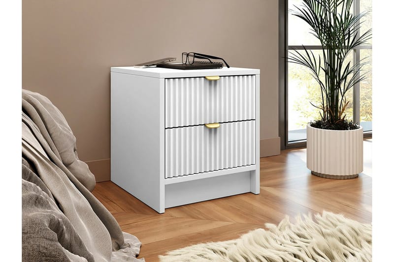 Novaj Sängbord 35 cm - Vit - Möbler - Sovrum - Sängbord