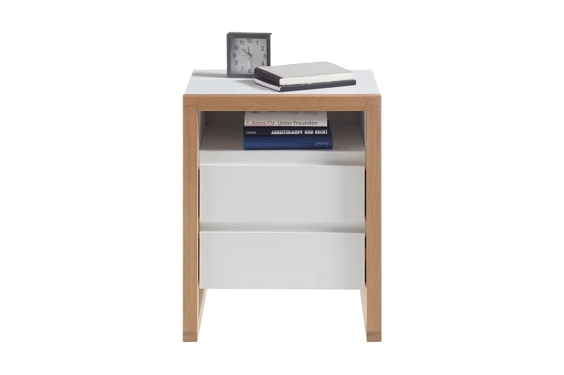 Nuzman Nattduksbord 48 cm - Vit/Ek - Möbler - Sovrum - Sängbord