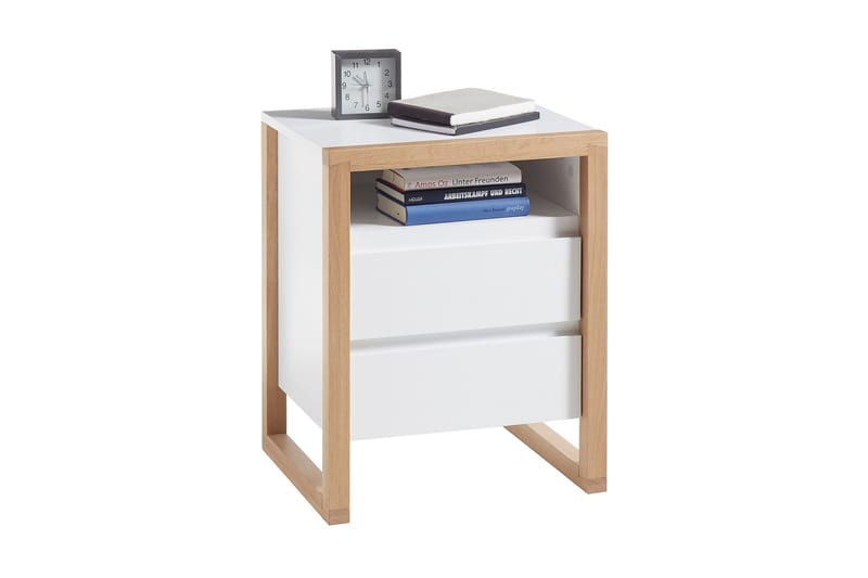 Nuzman Nattduksbord 48 cm - Vit/Ek - Möbler - Sovrum - Sängbord