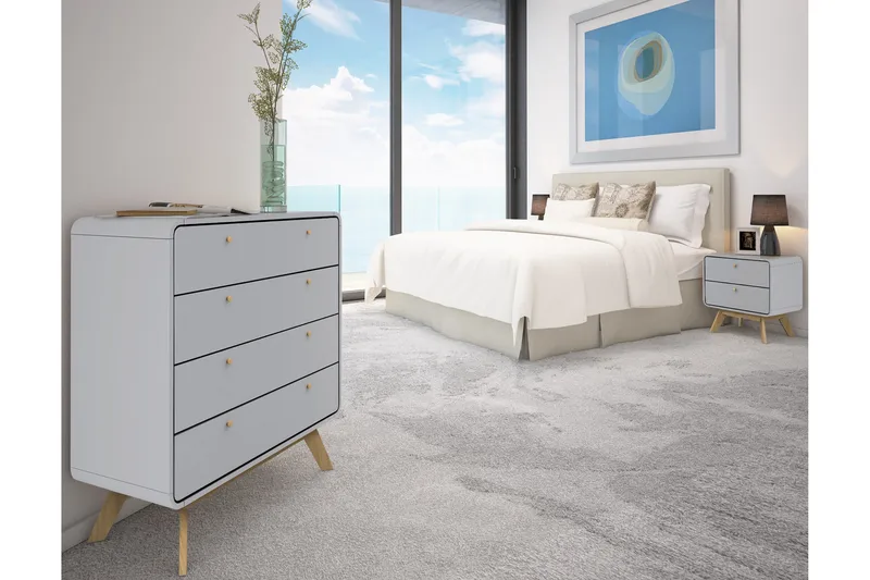 Olivet Sängbord 51 cm - Grå - Möbler - Sovrum - Sängbord