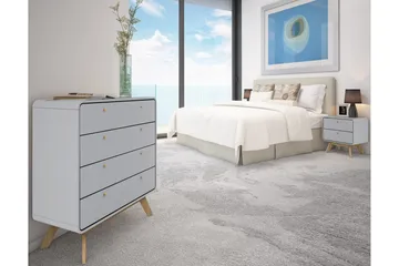 Olivet Sängbord 51 cm - Grå - Möbler - Sovrum - Sängbord