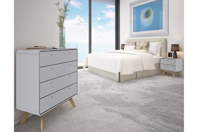 Olivet Sängbord 51 cm - Grå - Möbler - Sovrum - Sängbord