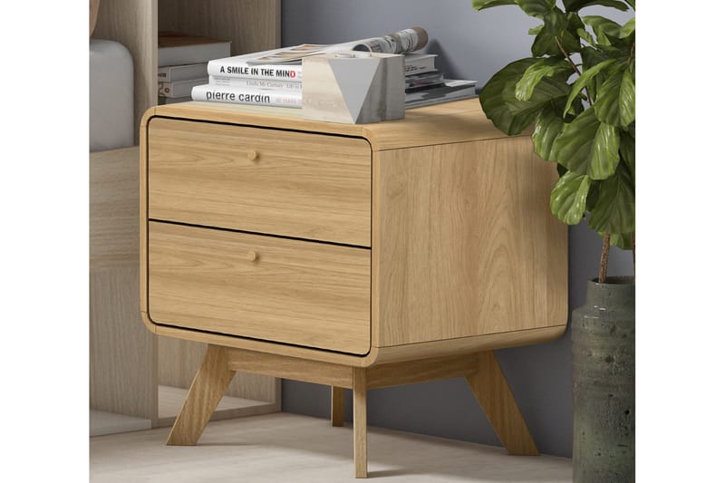 Olivet Sängbord 51 cm i Trä med Lådor - Brun - Möbler - Sovrum - Sängbord