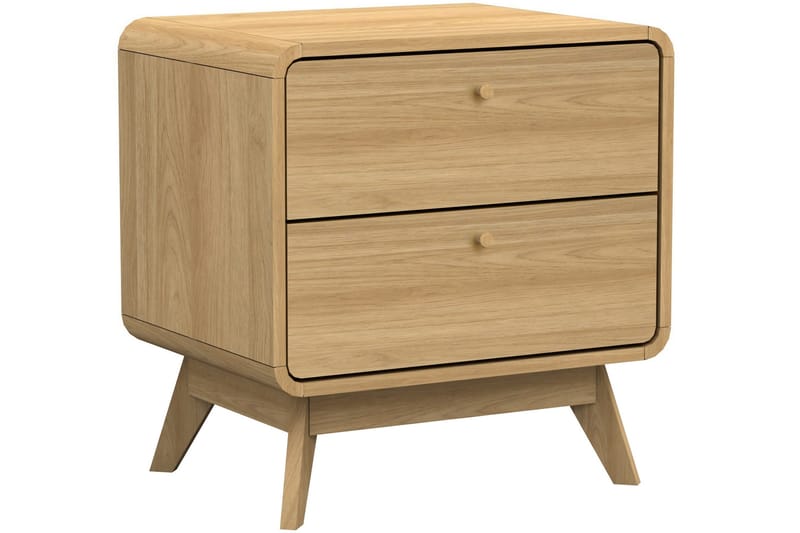 Olivet Sängbord 51 cm i Trä med Lådor, Brun