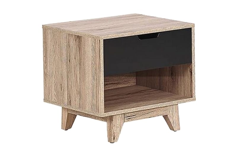 OVIATT Soffbord 50 cm Svart/Ljust Trä - Möbler - Sovrum - Sängbord