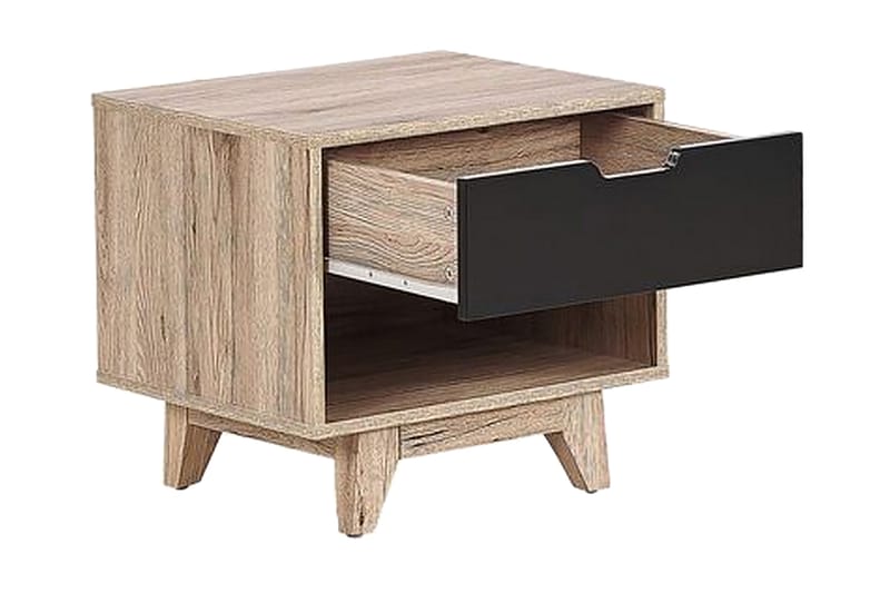 OVIATT Soffbord 50 cm Svart/Ljust Trä - Möbler - Sovrum - Sängbord