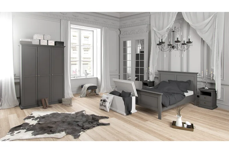 Paris Sängbord - Grå - Möbler - Sovrum - Sängbord
