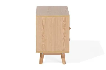 Peinmore Sängbord 40 cm med Förvaring 2 Lådor + Hylla - Brun/Vit/Grå - Möbler - Sovrum - Sängbord