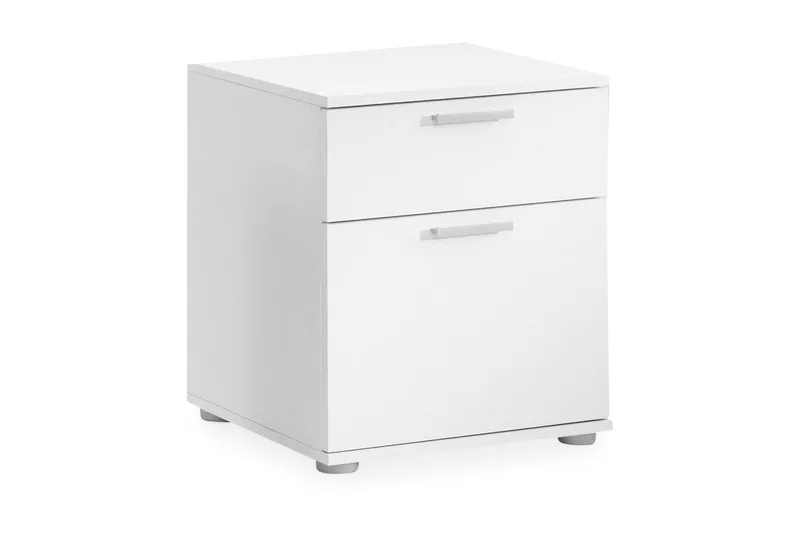 Polyxo Sängbord 45 cm med Förvaring 2 Lådor - Vit - Möbler - Sovrum - Sängbord