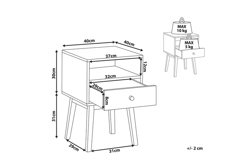 Sängbord Rodes - Möbler - Sovrum - Sängbord