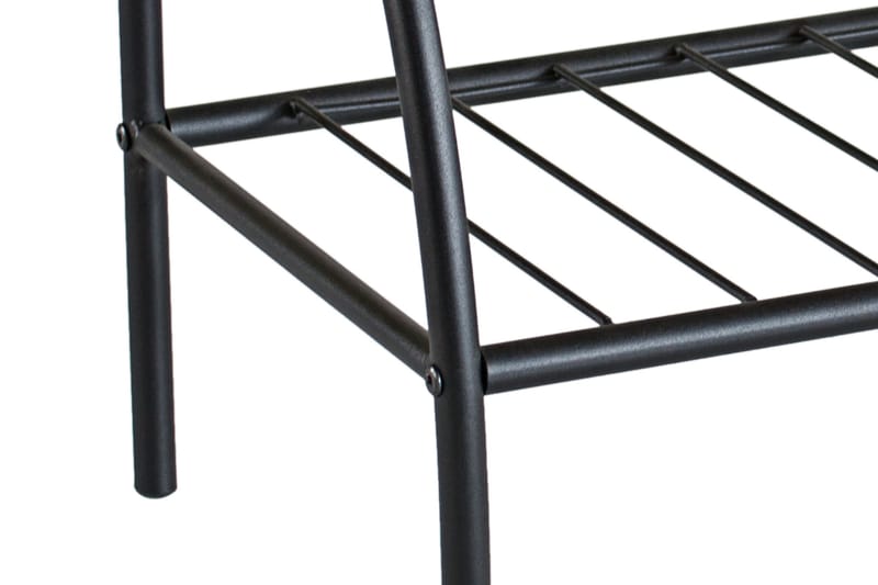 ROMA Sängbord 54 cm med Förvaring Hylla Svart/Natur - Möbler - Sovrum - Sängbord