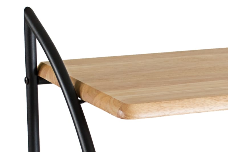 ROMA Sängbord 54 cm med Förvaring Hylla Svart/Natur - Möbler - Sovrum - Sängbord
