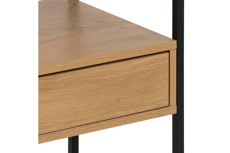 Sakila Sängbord 35 cm i Glas med Ekutseende, Förvaring med Låda - Natur - Möbler - Sovrum - Sängbord