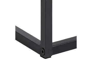 Sakila Sängbord 35 cm i Glas med Valnötsutseende, Förvaring med Låda - Svart - Möbler - Sovrum - Sängbord