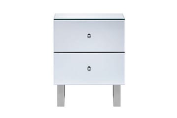 Sängbord 2 lådor spegeleffekt NESLE - Silver - Möbler - Sovrum - Sängbord