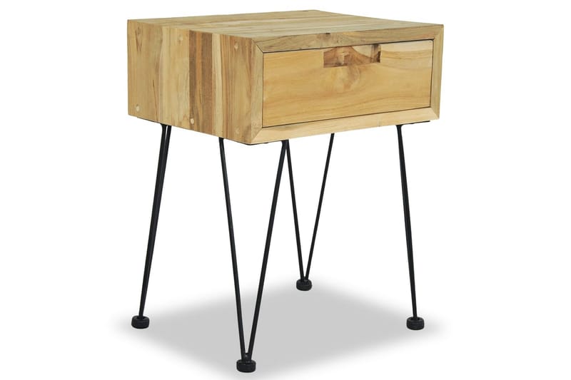 Sängbord 2 st 40x30x50 cm massiv teak - Brun - Möbler - Sovrum - Sängbord