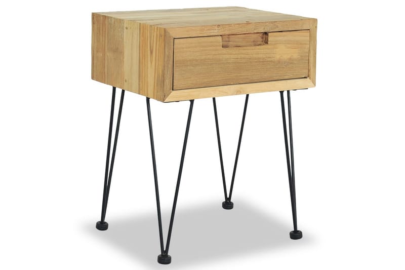 Sängbord 2 st 40x30x50 cm massiv teak - Brun - Möbler - Sovrum - Sängbord