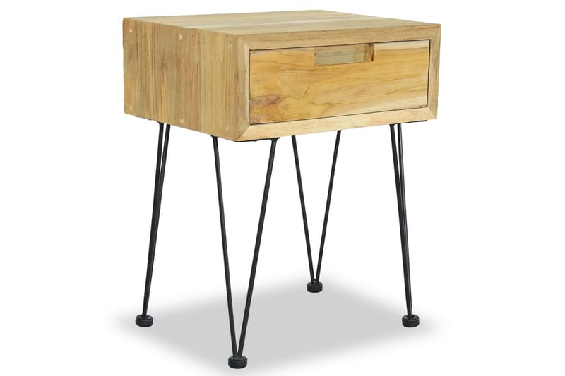 Sängbord 2 st 40x30x50 cm massiv teak - Brun - Möbler - Sovrum - Sängbord