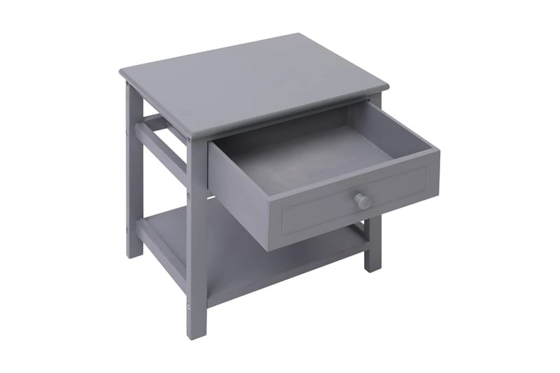 Sängbord 2 st grå 40x29x42 cm paulownia - Grå - Sängbord - Bord